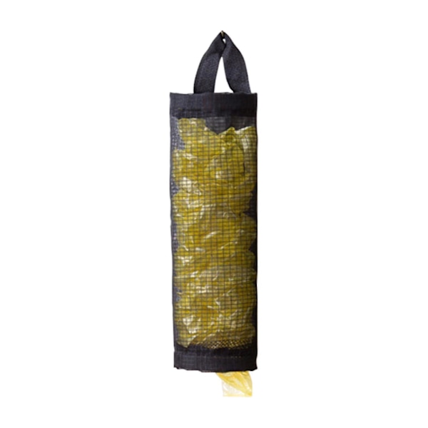 Plastposeholder Mesh Hengende Oppbevaringsdispensere Sammenleggbar Pustende Vaskbar Hengende Mesh Søppelposearrangør for Kjøkken Plastposeoppbevaring