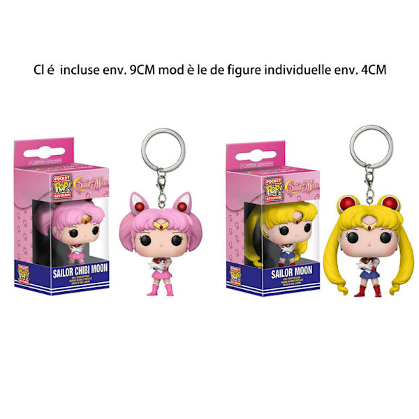 Sailor Moon nøglering Kanin Vand Is Måne Nøglering Vedhæng Nøglering Figur