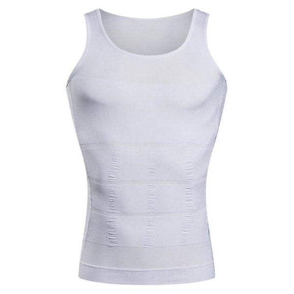 Korsett för män, kroppsslankande magformare- midjeskjortor White L
