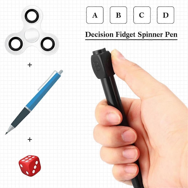 4 st C D Rotationsreducerande Kulspetspennor Gadget Stress Relief Penna för Kontor
