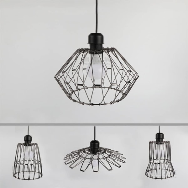 Retro multi-formet taklampe, DIY lampeskjerm S