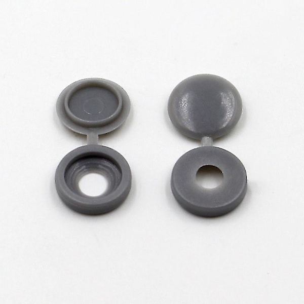 100 stk hengslede skruedekselhetter Foldeskruesnapper Deksel Plastskruelokk Skive Flip Topper En-delt skruedeksel Black