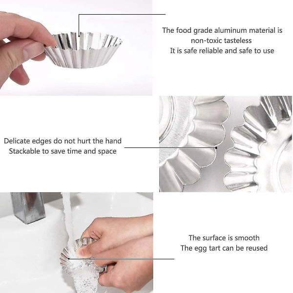 32 stk. rustfrit muffinform tærteforme bageforme non-stick 32pcs