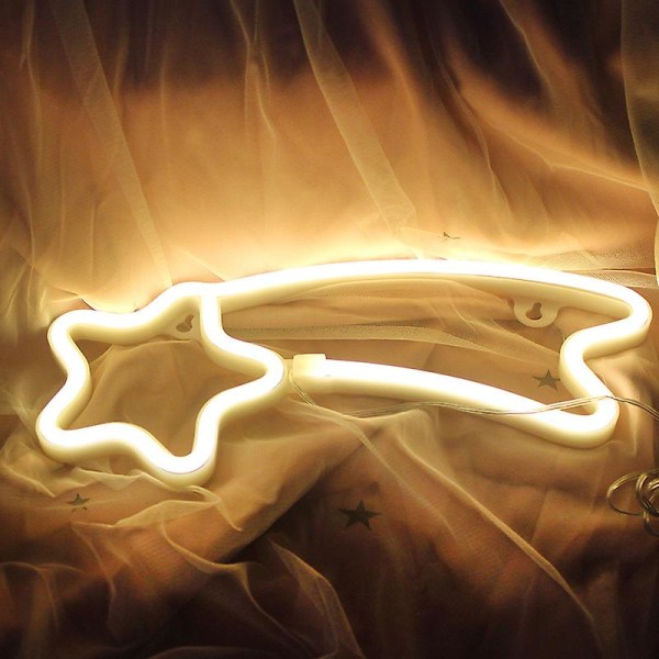 Meteor Neon Skyltar Special Led Nattljus Väggdekor Batteridriven för Hem Sovrum Bar