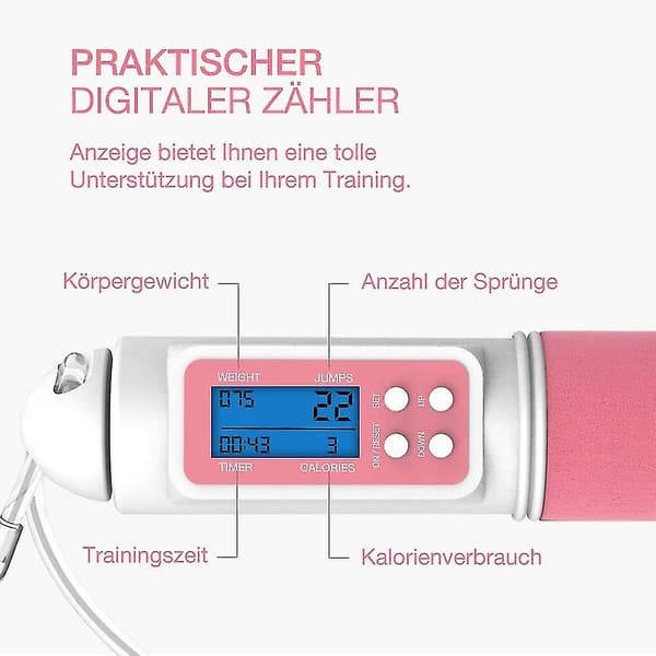Hopprep med elektronisk räknare Pink