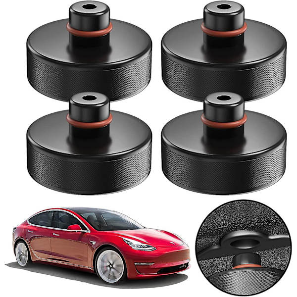 4-pak rullende gummipuder til Tesla Model 3 og universel bilgummiunderstøttelse og praktisk tuning til beskyttelse af bil- og lastbiljak mod ridser