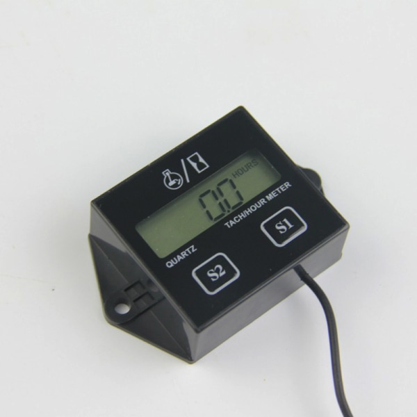 Motorcycle Tachometer Timer Digital Display 2 Stroke 4 Stroke Induction Gasoline Engine Accumulator 1pc Black