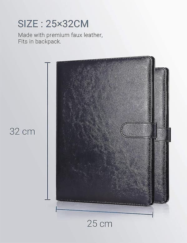 Mappe A4 Klemmappe Konferencemappe Til Legal Pad, Kunstlæder Mappe Arbejde Skrivning