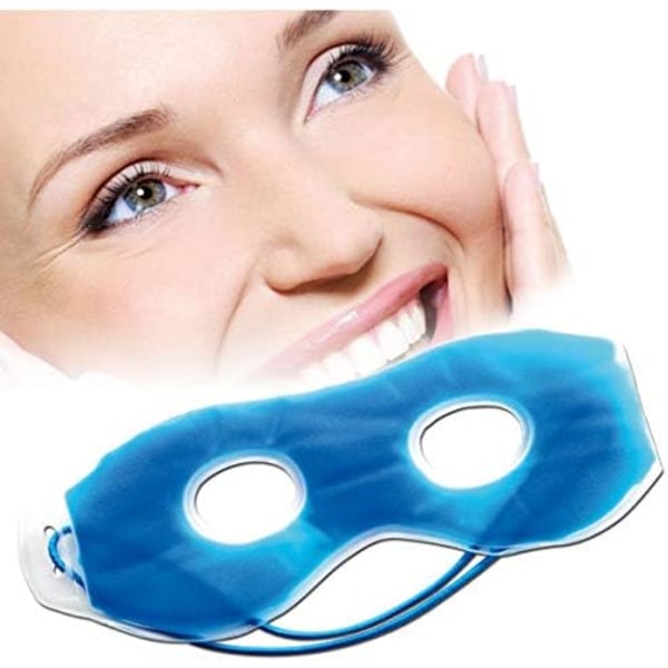 Återanvändbar varm eller kall gelmask: hjälper till att lugna svullna ansikten, mörka ringar, trötta ögon, huvudvärk, migrän etc.