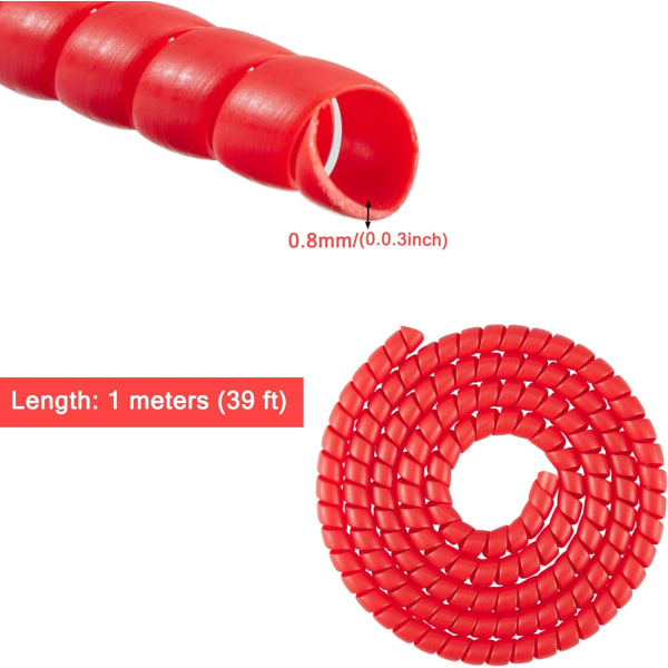 (red)Scooter Spiral Wire for Xiaomi m365/Pro Ninebot Scooter Non-Toxic Brake Line Line Tube Accessories Scooter Wear-Resistant Winding Tube Flame Reta