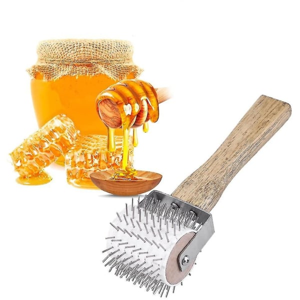 Honey Uncapping Roller Biodling Bee Comb Extrahering Nål Roller Tool