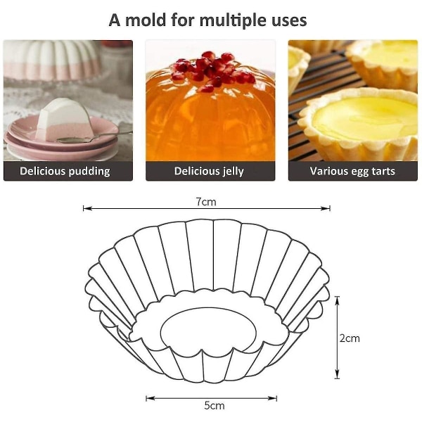 32 stk. rustfrit muffinform tærteforme bageforme non-stick 32pcs