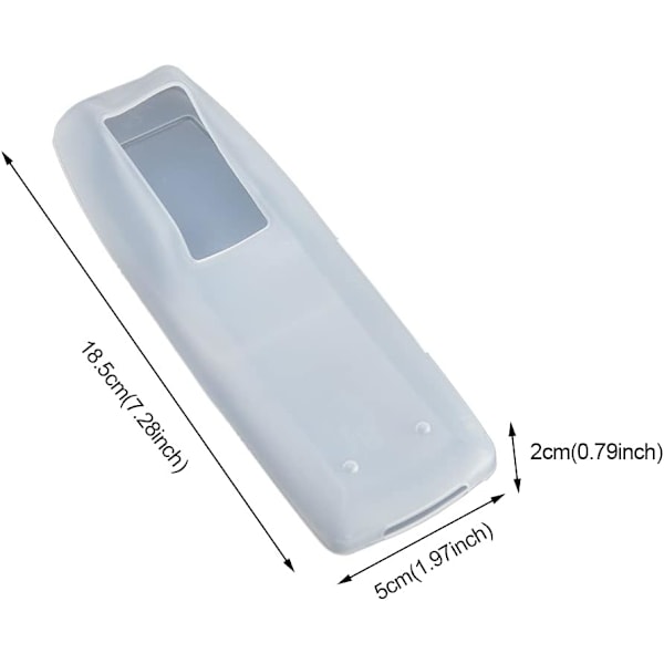 21*4.9*1.9cm Transparent Dammsäker Silikon Skyddande Skal för TV Fjärrkontroll