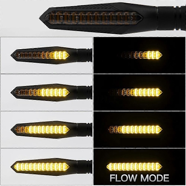 Blinklys Baglygte Motorcykel LED Flydende Vand Blinkende Blinklys Bremse/Kørelys DRL Blinklygte Baglygte
