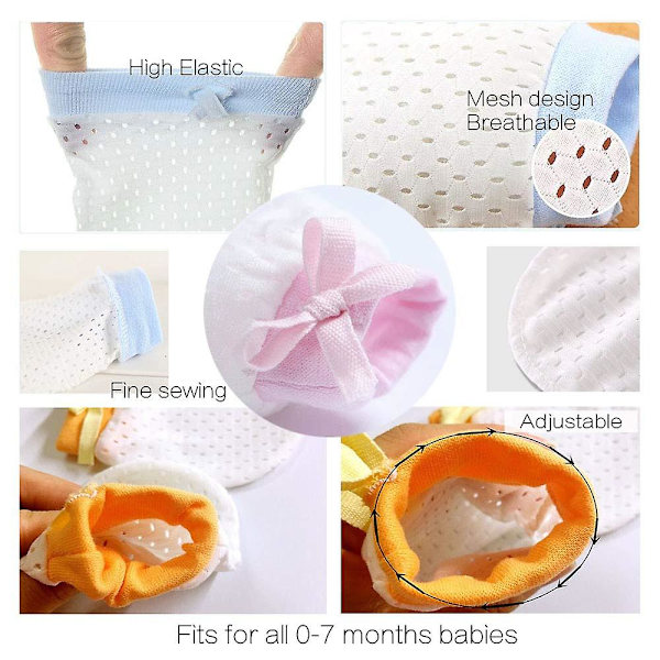 4 par anti-ripe mesh hansker nyfødte baby jenter pustende kule elastiske justerbare hansker