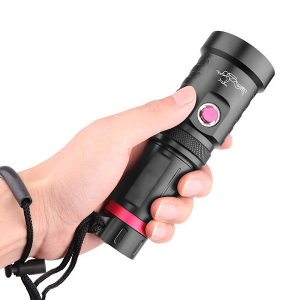 P70 genopladelig dykkerlygte kraftig 26650 professionel dykkerlygte