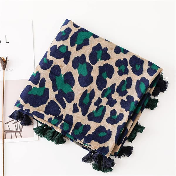 Leopardmønstret sjal skjerf for kvinner-Pashmina sjal skjerfCha