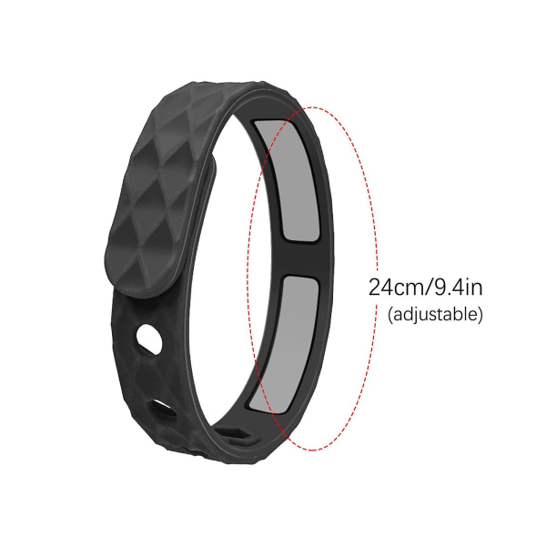 2 st infrarött armband, antistatiskt justerbart silikon sportarmband, magnetiskt armband