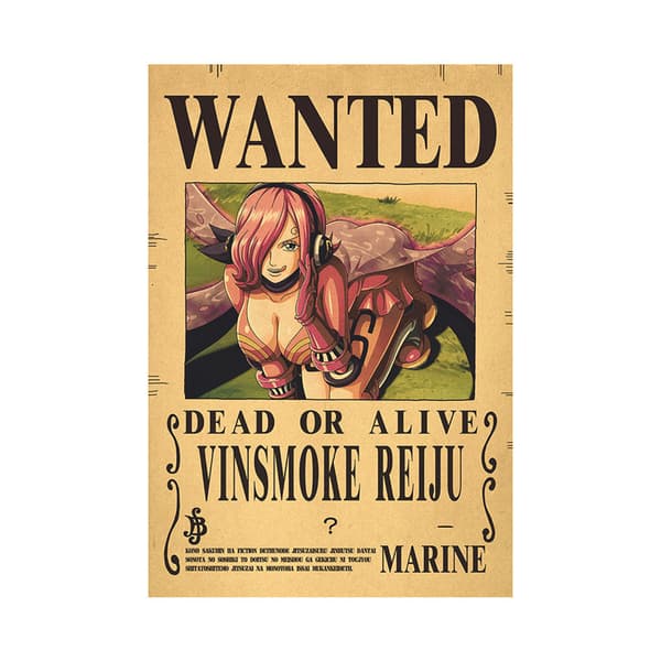 One Piece belöningsaffischer i kraftpapper, retro, 15 stycken