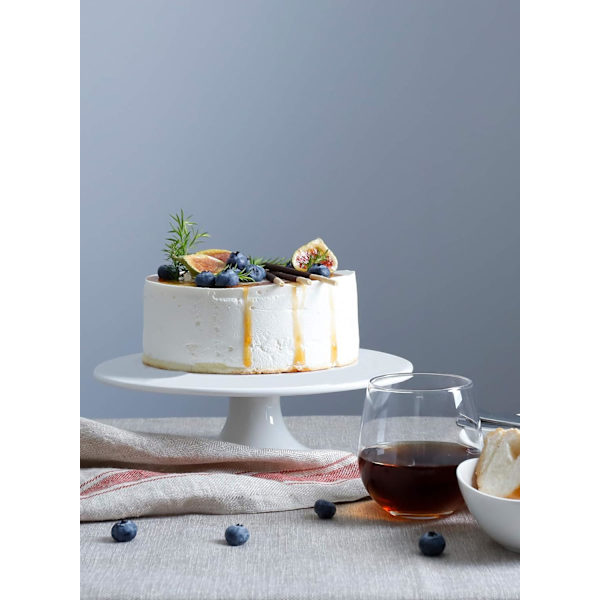 10 tum kakfat i keramik, runt dessertfat, cupcake-ställ för födelsedagsfester, bröllop, babyshower och andra evenemang, vit