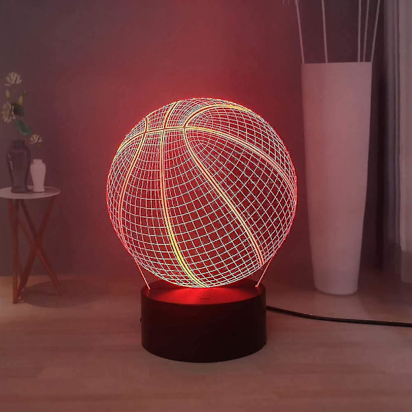 3D illusion lampe basketball 3D kreativ illusion skrivebordslampe
