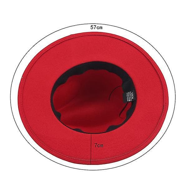 Mote Jazz Hat Vår Sommer Ull Blanding Cap Uformell Utendørs Hat Red