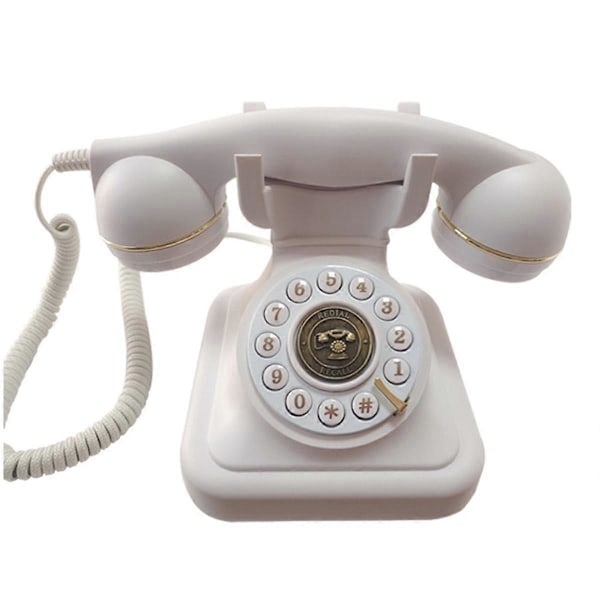 Gæstebog Audio Bryllupstelefon, En Vintage Gæstebog til Optagelse af Gæsters Talemeddelelser, Hvid