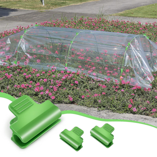 60pcs Greenhouse Clamps, Plant Clips, Film Row Cover Netting Tunnel Hoop Clip, Frame Shading Net Rod Clip Greenhouse