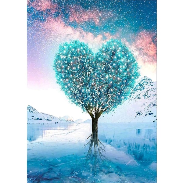 5D natural landscape tree diamond painting set adult full diamond art set home wall decoration ice and snow trees 15.7X11.8 inches YM013