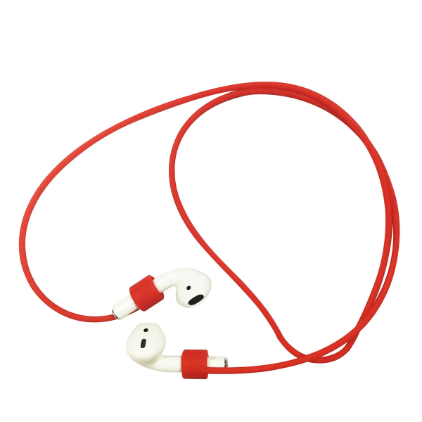 10 stk. Anti-tapte stropper for myk silikon sports lanyard, trådløse hodetelefoner anti-tapte tau Dark red