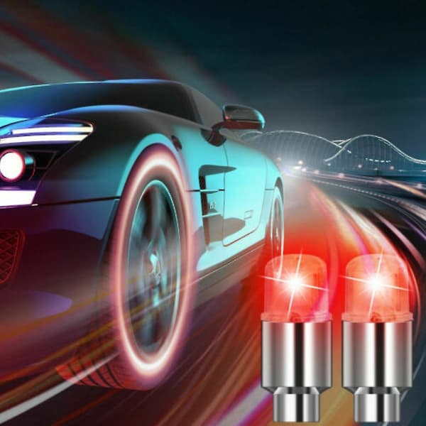 2 kpl Pyörän Auto Rengasventtiilin Polttimo Punainen Valo