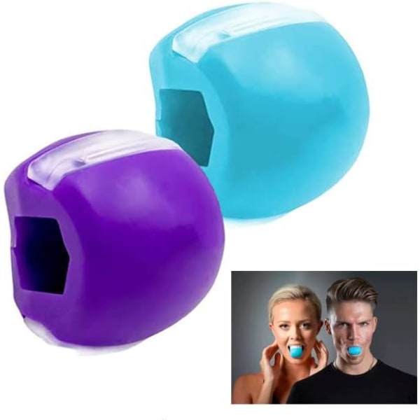 2 st Jaw Exercise Ball, Jaw Exerciser, Facial Toner Silikon Facial Beauty Tool, Jaw Exerciser Kvinnor Män Hjälper till att minska stress och begär