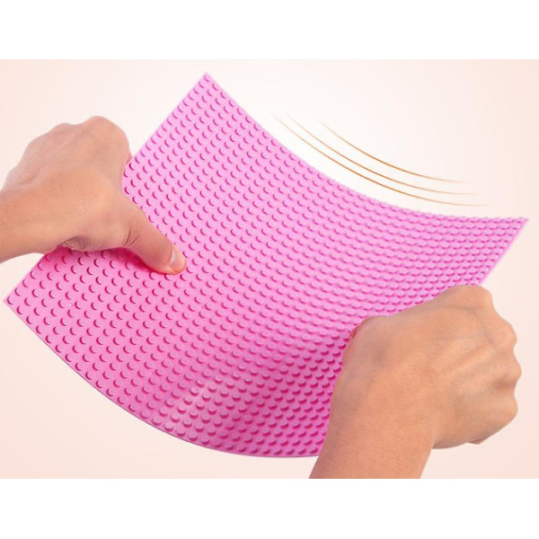 Byggeplader 2-pak Klassisk byggeplade Klodser Sæt Byggelegetøj Pink