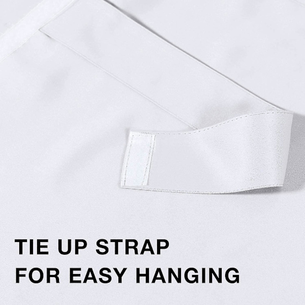 Termiskt isolerad mörkläggande dörrgardin, 26 x 68 tum White 2pcs