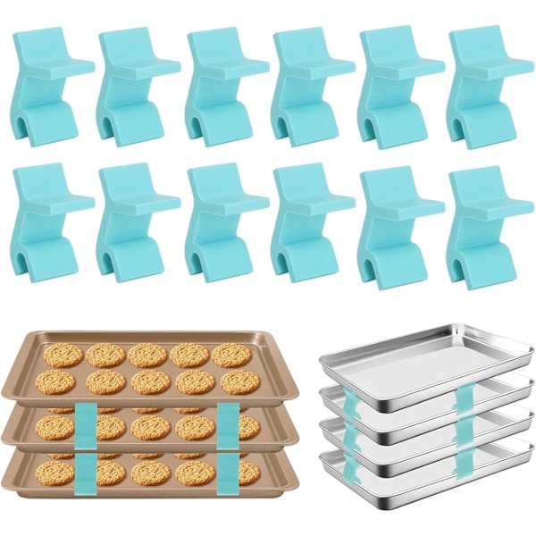 Bagepladestabler, Kagepladestabelclips 12pcs