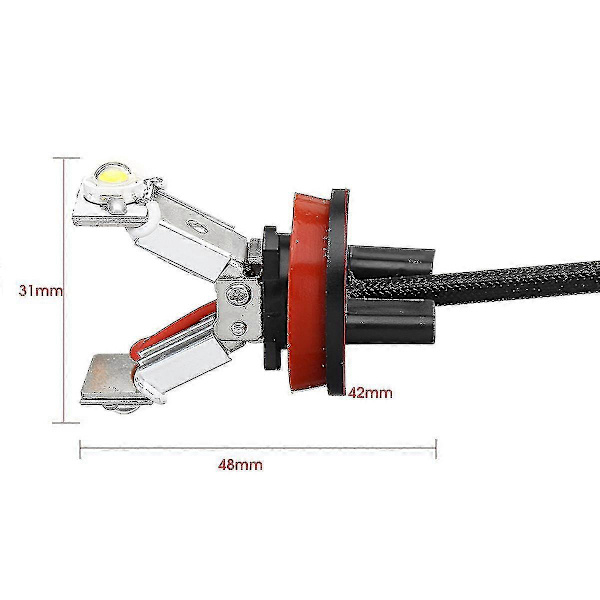 2 st Bil LED Angel Eye Lampa 6000k H8 Glödlampa För E82 E87 E90 E91 E92 M3 E93 E60 E61 E63 E70 X5