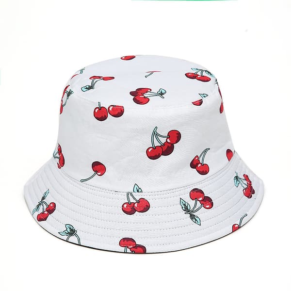 Sommarreversibel hinkhatt - Dam Funky Fruit Print Fishmen Fällbar utomhuskeps