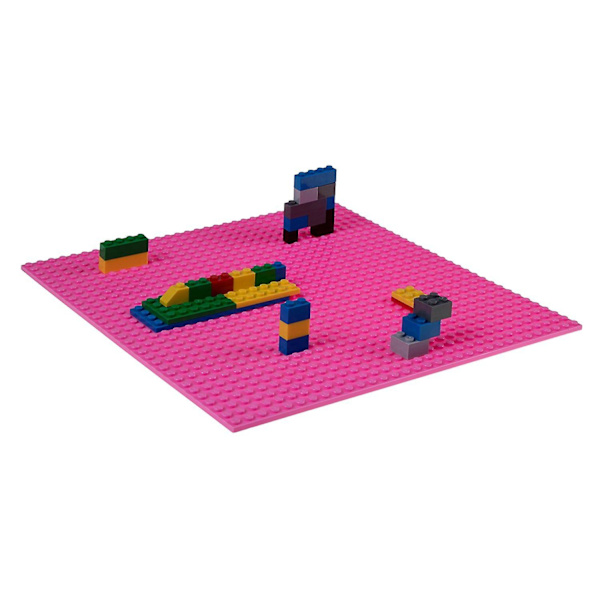 5 stk. Klassiske bundplader 10\" X 10\" Stakbare murstensbundplader Kompatibel med alle større mærker Bundplade Pink