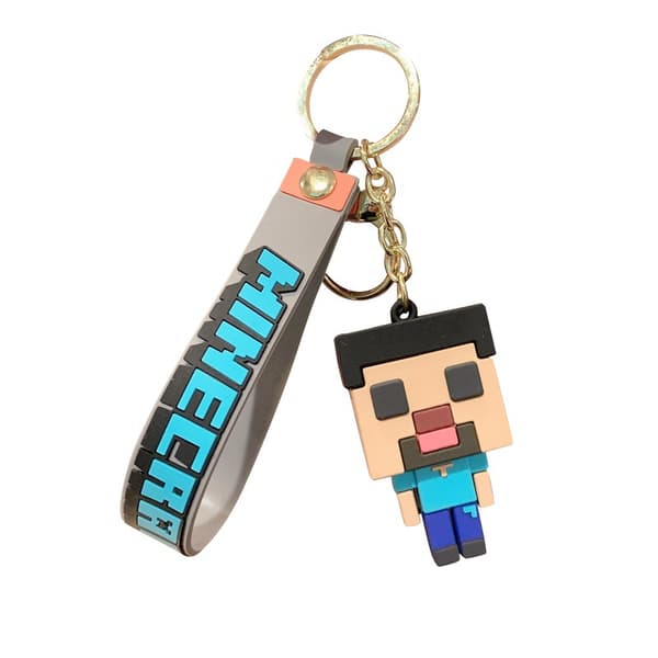 6-pack Minecraft pehmeä kumipendenti auton avaimenperä riipus
