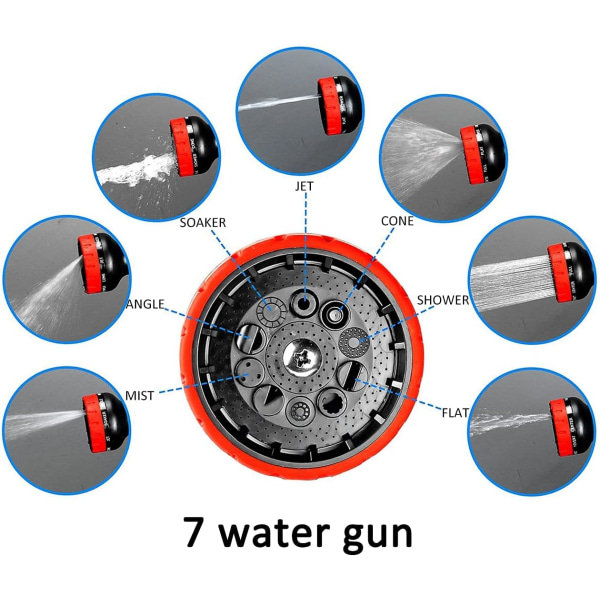 Havevandingsgevær, Havevandingsgevær, Multifunktionel Havevandingsgevær, Vandslangemundstykke Havevandingslanse til Vanding af Planter, Græsplæner eller Rengøring af Vind