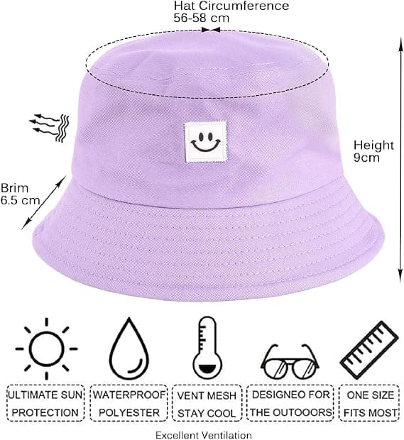 Fiskerhat til kvinder Solhat Bucket Hat Bomulds Bob Hat Sammenfoldelig solbeskyttelseshat til kvinder Mænd Udendørsaktivitet
