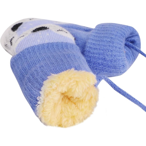 Baby Vantar Stickade Vantar Vinter Pojkar Flickor Vantar Söta Räv