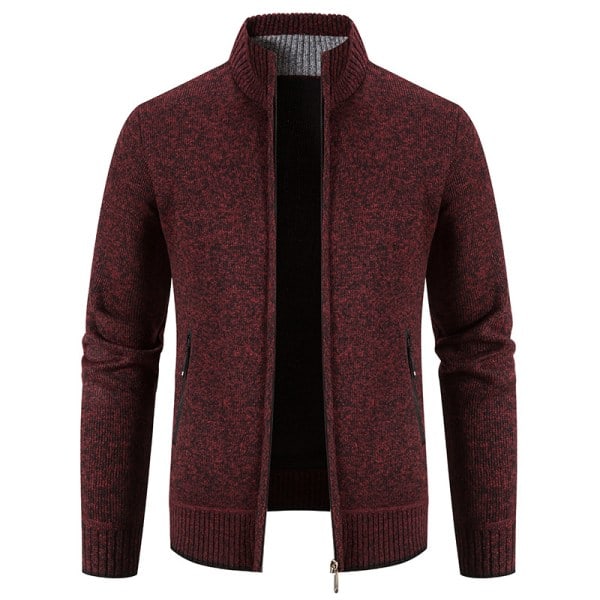 Stickade Casual Cardigans för Män Red XL