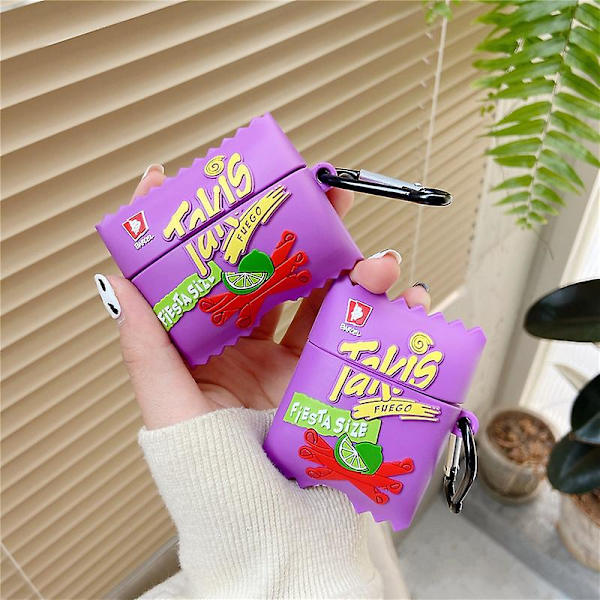 Kompatibel med Airpod-fodral 1/2/pro Takis potatischips söt Kawaii tecknad 3d silikon mode skyddande hudfodral för Airpod-fodral AirPods 1or2
