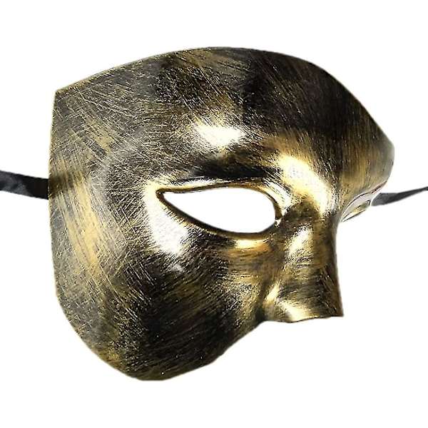 Maskeradmask, Vintage Phantom Of The Opera Enögd Halv Ansikts Maskeraddräkt
