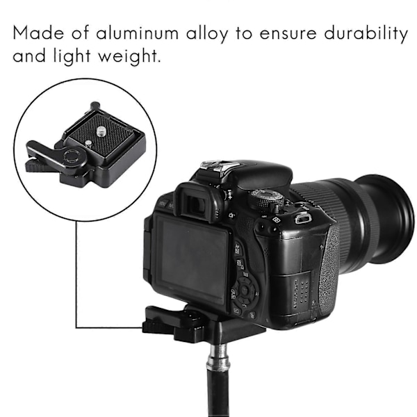Snabbkopplingsplatta Plattformfäste Bas Videokamera Stativ Monopod Kula för DSLR Kamera QR40 1/4, 3/8 Skruv