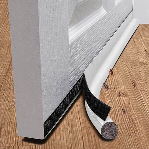 Dörrtätningslist ljudisoleringslist dörrkarm vindruteslist fönster värmeisoleringslist fönsterdörr gapblocker ren vit 3*94cm