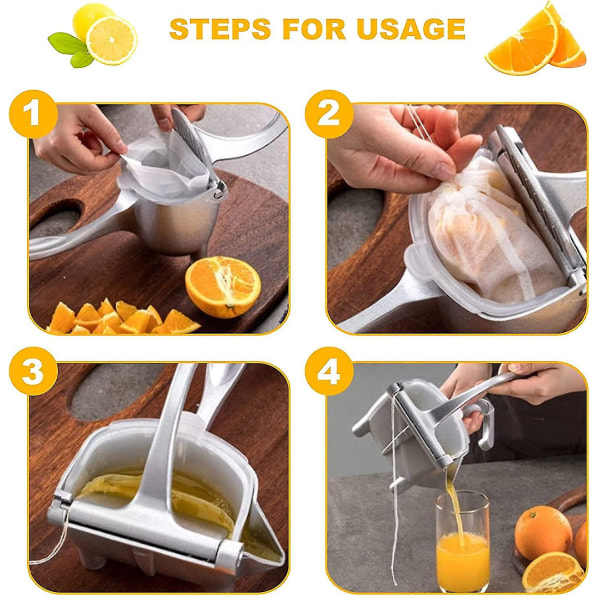 Lemon Squeezer,fruit Manual Juicer, Heavy Duty Fruit Juicer Hand Press Squeezer