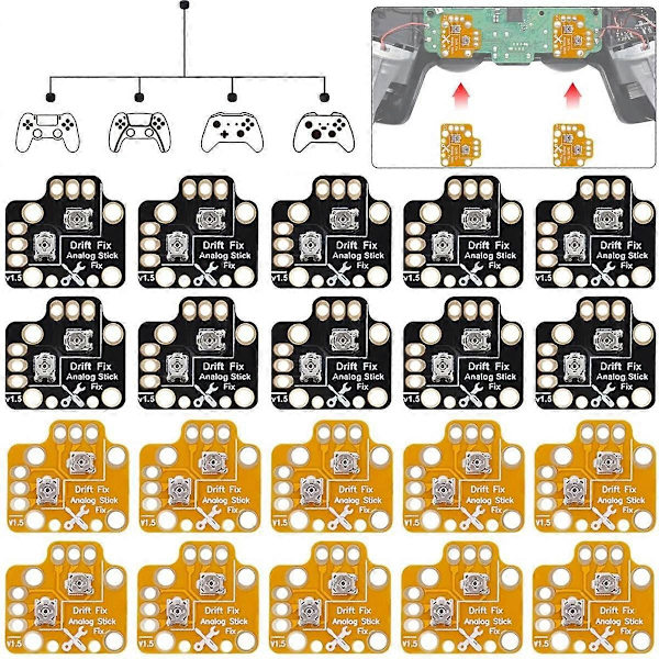 10 STK. Gamepad Joystick Drift Reparationskort Controller Analog Thumb Stick Drift Fix Mod til //X,B