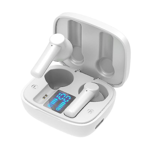 Trådløse ørepropper Bluetooth-hodetelefoner Premium Fidelity-lydkvalitet white